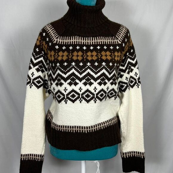 American Eagle Fair Isle Turtleneck Sweater (Size M) - Picture 1 of 8